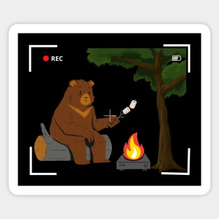 Grizzly Bear Enjoying Snack Sticker